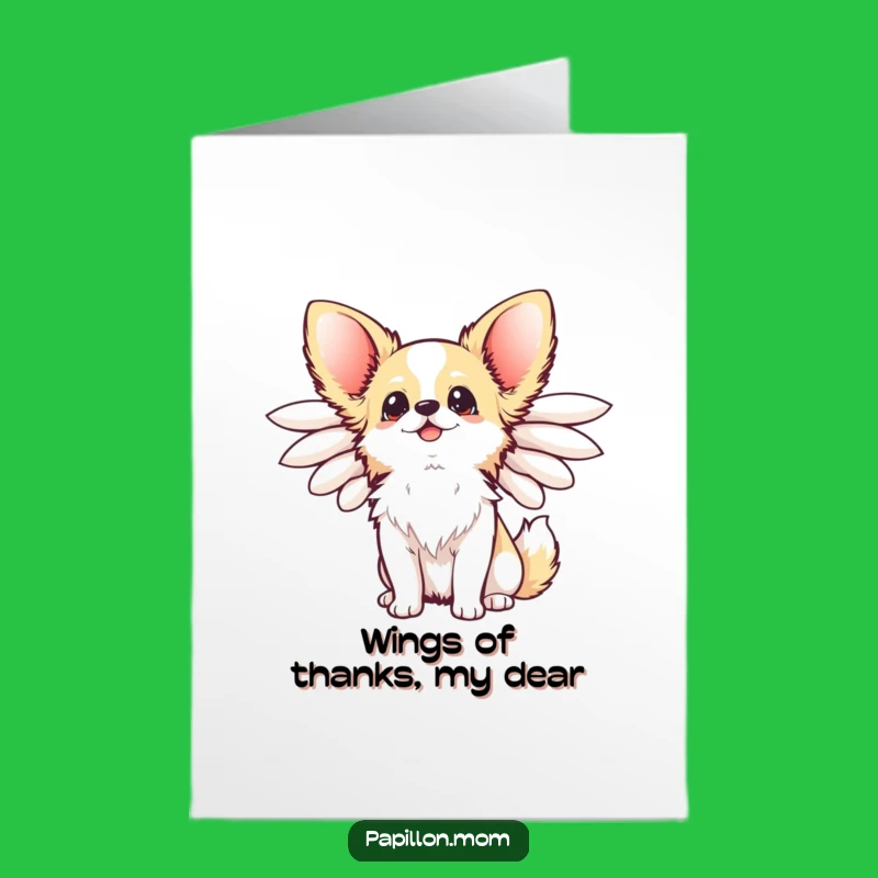 Free Printable Thank You Papillon Card: Happy Dog, Funny Downloadable Gift!