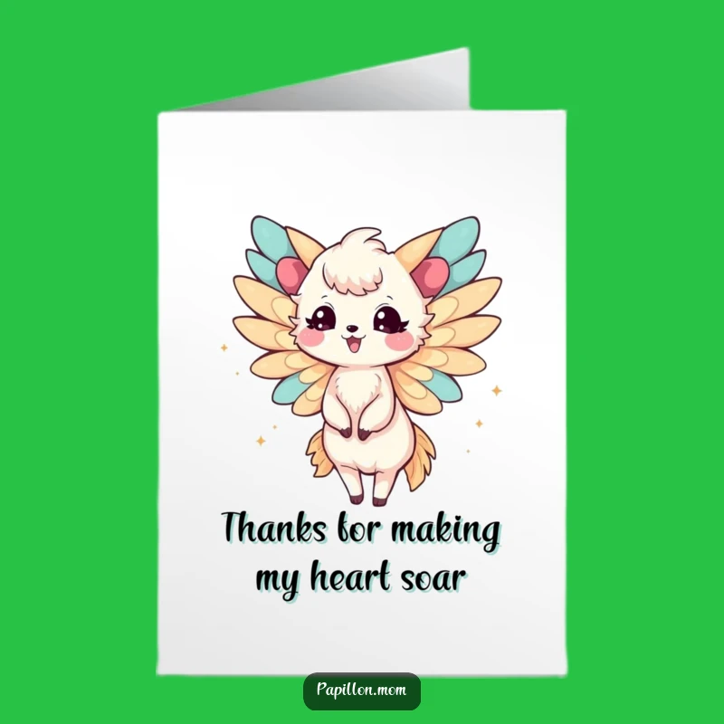 Free Printable Papillon Lady Thank You Card: Sweet Downloadable Gift