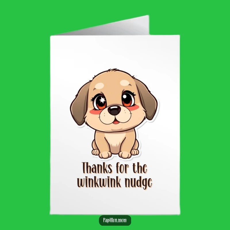Free Printable Thank You Card: Winking Dog, Cheeky Downloadable Appreciation