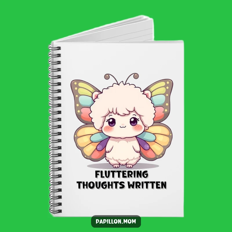 Funny Fluffy Butterfly Wings Notebook - Whimsical Journal