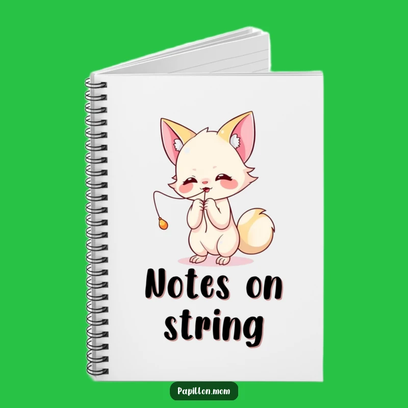 Funny Kawaii Papillon Play Notebook: Batting string notes, perfect for ideas, a funny gift.