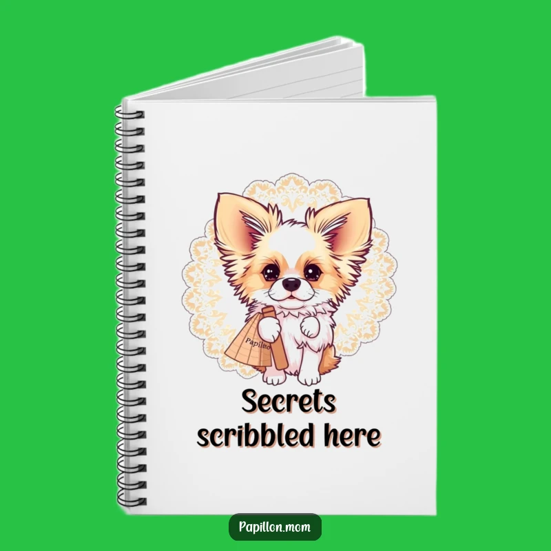 Funny Papillon Fan Peek Notebook: Jot Down Secrets with Style!