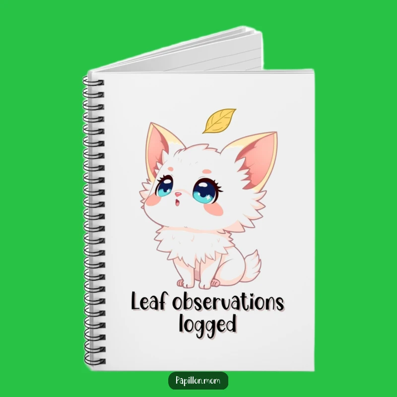 Funny Papillon Leaf Notebook - Capture Moments of Wonder!