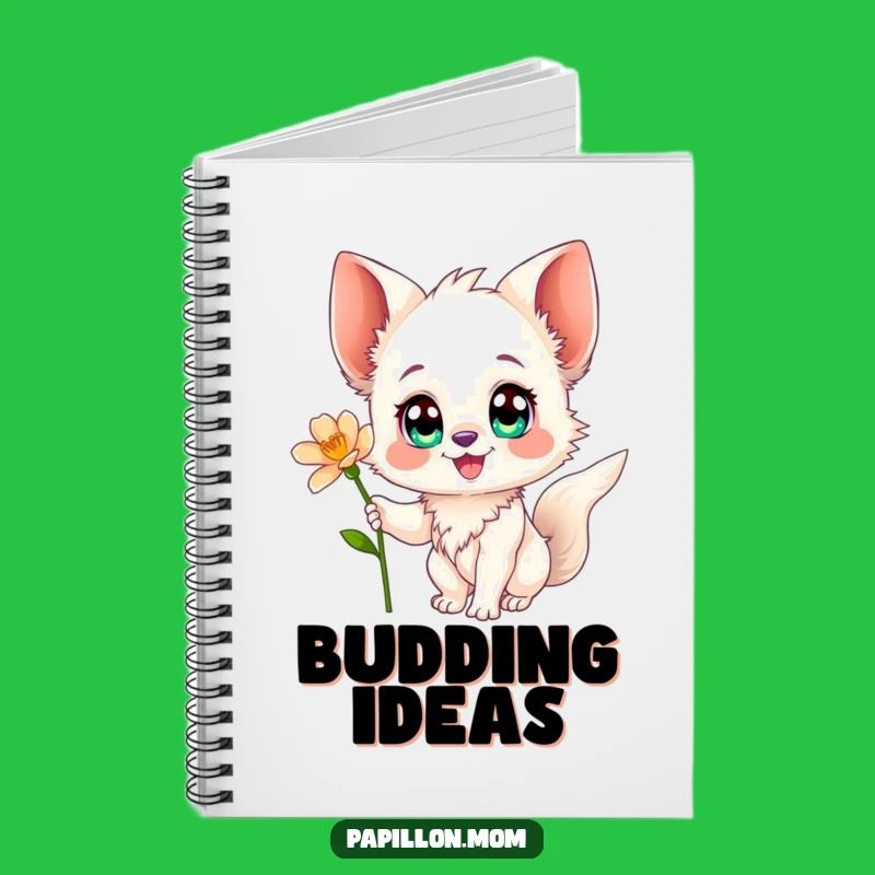 Funny Papillon Notebook: Papillon's Flower Study - Great Funny Gift for Writers!