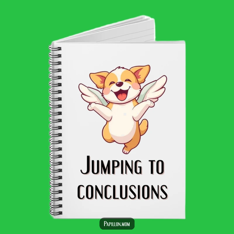 Funny Joyful Dog Notebook: Leaping With Wings Journal, Great Funny Gift!