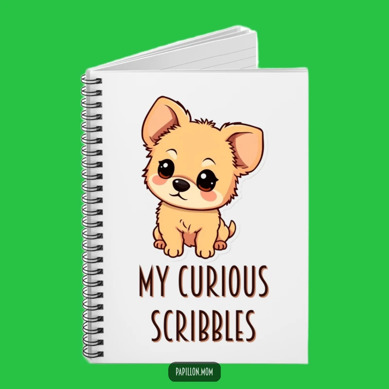 Funny Curious Fluffy Dog Ear Notebook: Jot Down Ideas with Inquisitive Paws