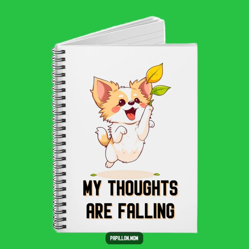 Funny Papillon Dog Leaf Catching Notebook: Jot Down Ideas with Humor!