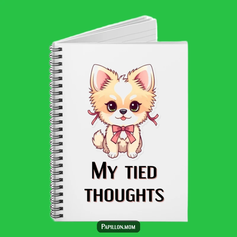 Funny Papillon Ribbon Adorned Notebook - Chic Funny Gift for Journaling