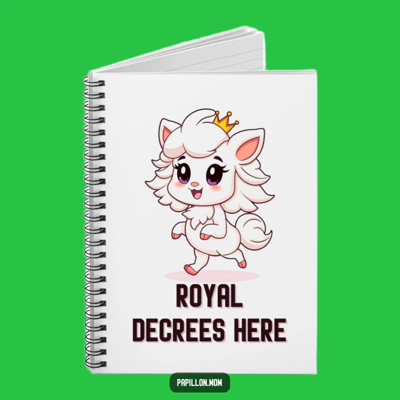 Funny Papillon Notebook: Jot Down Ideas with Regal Dog & Crown, Funny Gift