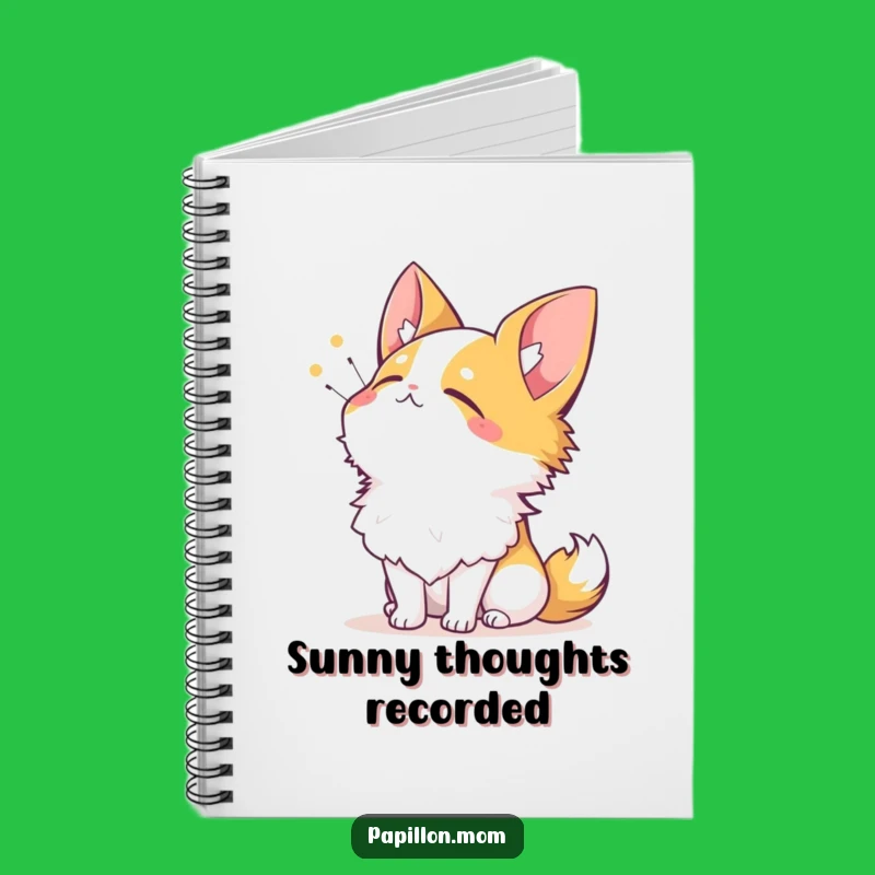 Funny Papillon Sun Notebook - Capture Your Peaceful Thoughts!