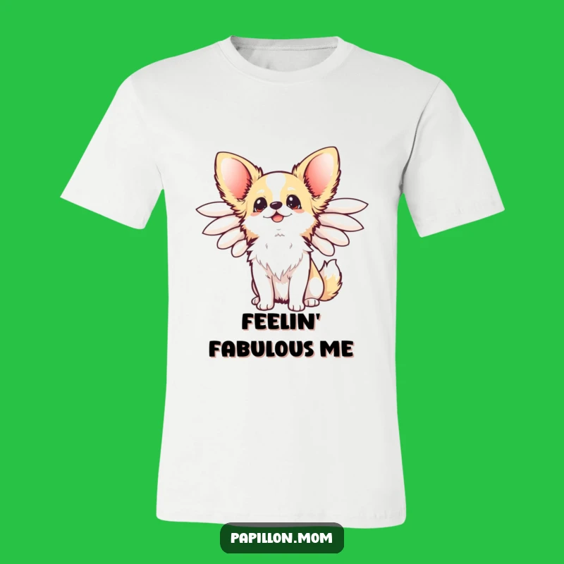 Funny Kawaii Papillon Dog T-Shirt: Winged Joy, Adorable Apparel Gift!