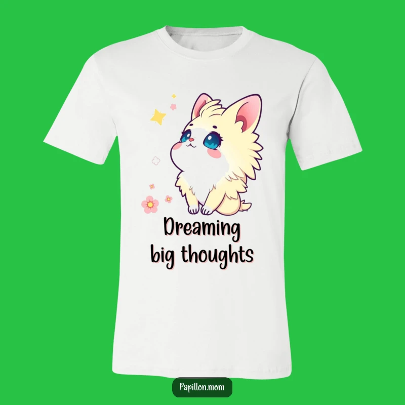 Funny Kawaii Papillon T-Shirt: Wonder-filled eyes, a stylish and sweet funny gift.