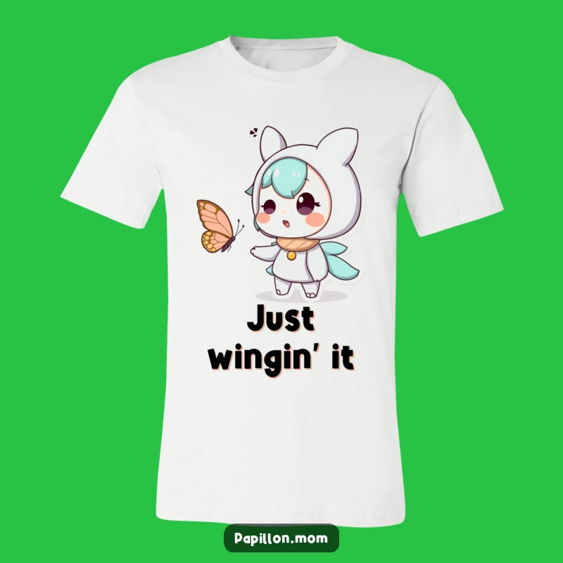 Funny Butterfly Surprise T-Shirt: Character Delighted Happiness Tee, Perfect Funny Gift