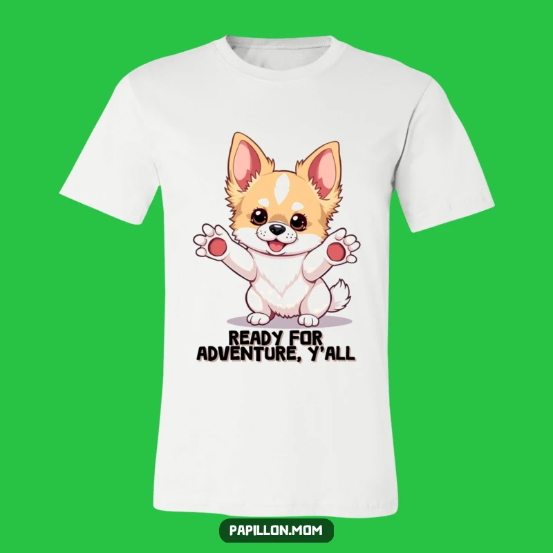 Funny Kawaii Papillon Dog T-Shirt: Paw-some Playful Pup Fashion Gift!