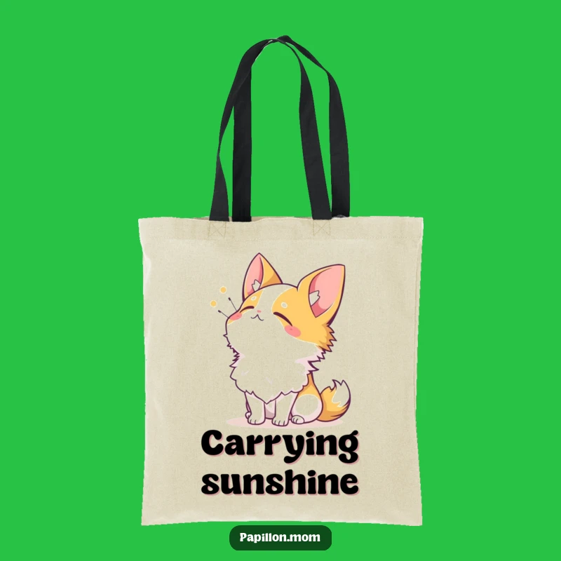 Funny Papillon Sun Tote Bag - Carry Your Contentment Everywhere!