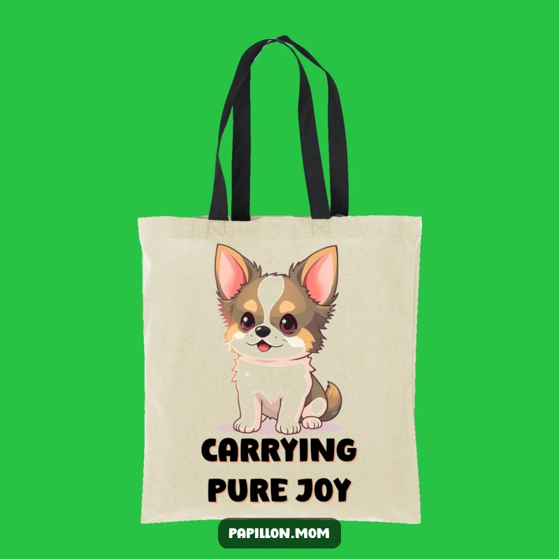 Funny Kawaii Papillon Dog Tote Bag: Chase Your Dreams Bag!