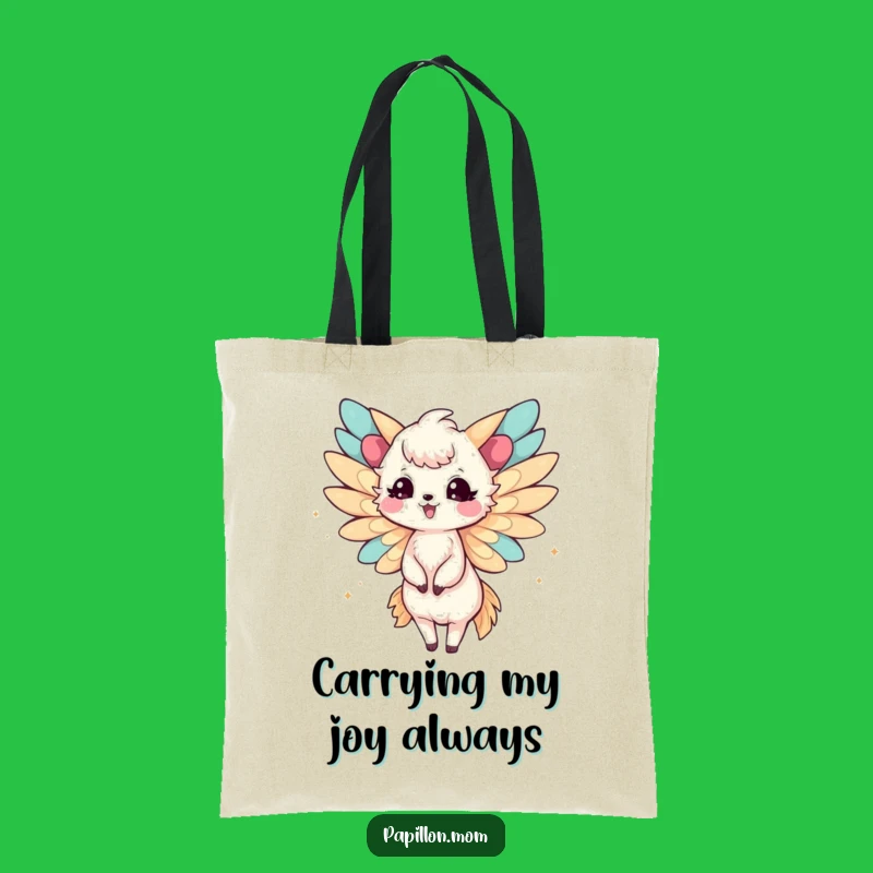 Funny Papillon Lady Tote Bag: Joyful Fluttering Wings – Carry Your Smile!