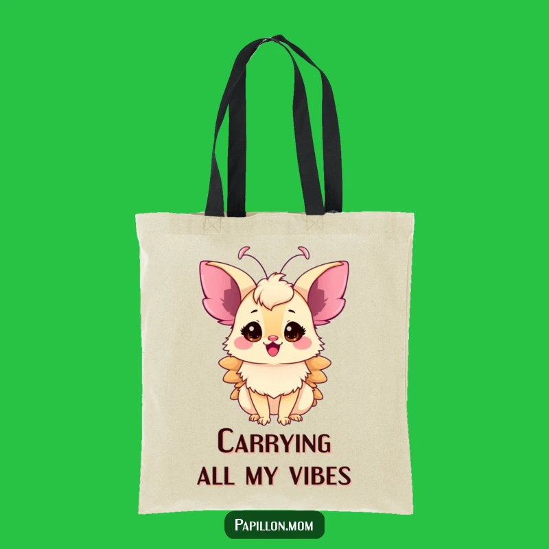 Funny Papillon Lady Tote Bag: Twitching Antennae, Stylish & Humorous Carryall
