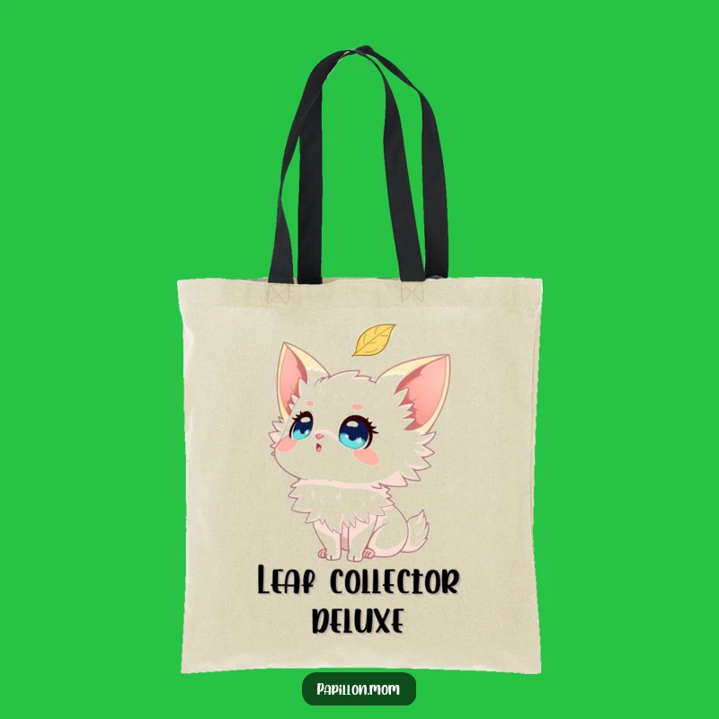 Funny Papillon Leaf Tote Bag - Carry Your Love for Nature & Dogs!